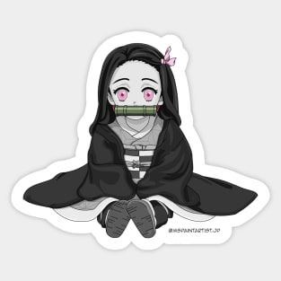 Gray Baby Demon Girl Sticker